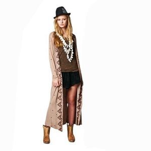 POL Embroidered Duster Cardigan